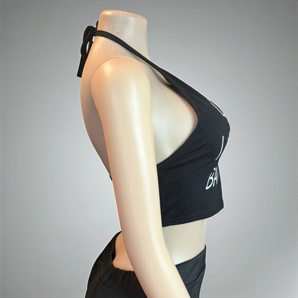 Bad Girl Black Sleeveless Crop Top - Picture 5 of 7